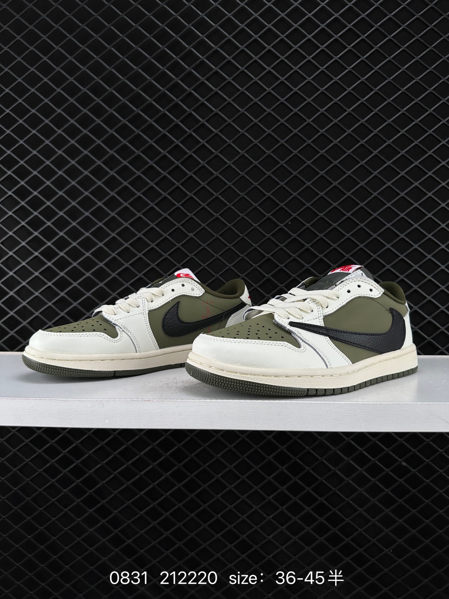 fragment design x Travis Scott x Nike Air Jordan 1 Low OG SP”Black/Green Toe“